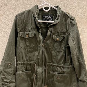 Olive green utility jacket
